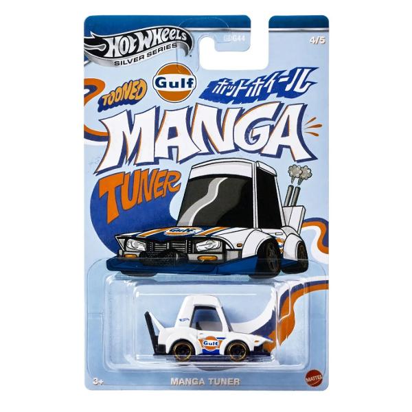 Colectia Hot Wheels Silver Series Gulf aduce un plus de stil si performanta oricarei piste de curse Aceste masinute metalice la scara 164 impresioneaza prin designul lor autentic detalii inspirate de modelele reale si decorurile iconice Gulf Fiecare masinuta este realizata cu atentie la detalii perfecta pentru colectionari si pasionati de curse Adauga viteza si actiune in colectia ta Hot Wheels cu aceste modele deosebite din editia Silver Series Gama contine urmatoarele 5 modele Manga 