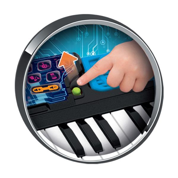 Winfun Orga Electronica este un jucarie muzicala ideala pentru cei mici Are 37 de clape cu lumina intermitenta 5 selectii de instrumente 4 sunete de tobe si 5 ritmuri de dans pentru a adauga un plus de distractie Copiii se pot distra cu melodiile demonstrative si efectele sonore speciale incluse Orga este echipata cu functii de inregistrare oprire si redare astfel incat cei mici pot crea propriile lor melodii Cu un design colorat si usor de utilizat aceasta orga ajuta la dezvoltarea 