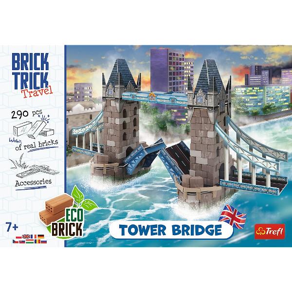 Descopera magia Londrei cu Brick Trick Travel Podul Turnului Construieste faimosul Pod al Turnului din Londra folosind caramizi reale si materiale ecologice Acest set captivant te invita sa devii arhitect si sa recreezi una dintre cele mai emblematice structuri ale capitalei britanice pas cu pas Foloseste caramizi scanduri din lemn si elemente decorative din carton pentru a aduce la viata aceasta constructie spectaculoasa Setul contine toate materialele necesare si instructiuni detaliate 