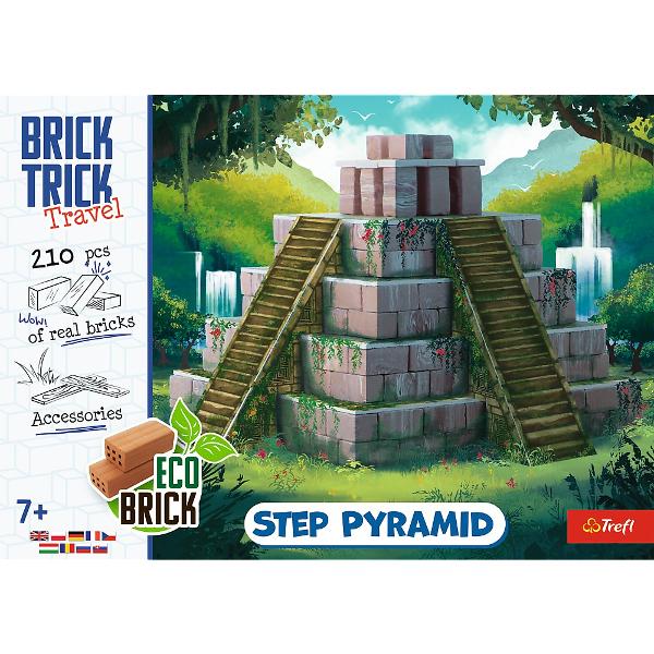 Calatoreste inapoi in timp si construieste una dintre cele mai fascinante minuni ale lumii antice Piramida Cu ajutorul setului Brick Trick Travel poti recrea acest monument legendar folosind caramizi reale si materiale naturale Setul include tot ce ai nevoie pentru a construi caramizi scanduri din lemn elemente decorative din carton si instructiuni pas cu pas O activitate creativa si educativa perfecta pentru micii exploratori si pasionatii de istorie In timp ce construiesti vei invata 