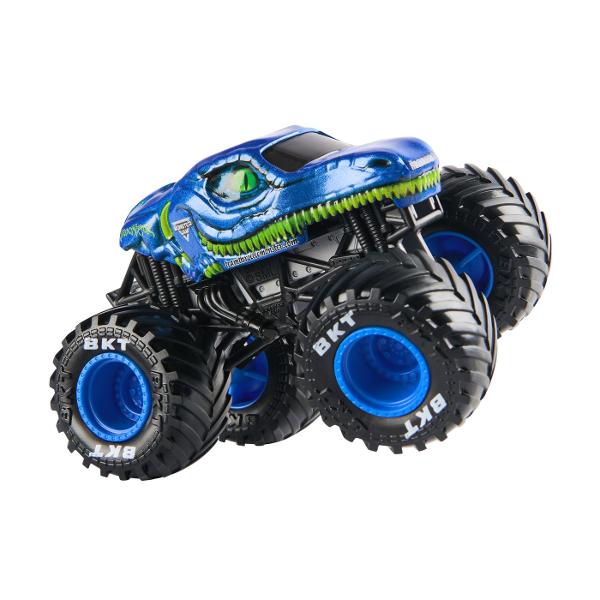 Masina oficiala a spectacolului Monster Jam Un vehicul hiper detaliat fidel eroilor spectacolului cu un aspect agresiv si suspensii realiste pentru a face cascadoriile intr-un mod cat mai spectaculos Macheta este metalica si foarte bine realizata Foarte rezistenta Monster Jam ofera mai multe detalii si grafica decat oricand Cu anvelopele oficiale BKT jante cromate stilizate si un sasiu autentic cu detalii cromate acest camion monstru intruchipeaza stilul si volanul omologului sau din 