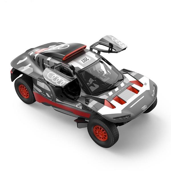 Masinuta AUDI RS Q E TRON scara 1 la 24 are proportiile ideale pentru momente pline de distractie si amuzament Masinuta metalica Audi RS Q E TRON scara 1 la 24 are anvelope de cauciuc si un design detaliat interior-exterior realizat din material metalic turnat cu accesorii realizate din material plastic portiere de calitate superioara Copilul dumneavoastra se poate juca in voie cu masina metalica Audi RS Q E TRON oferita de brandul international Rastar Nicio cursa nu este imposibil de 