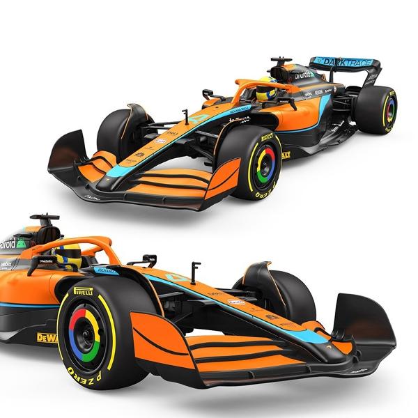 Copilul dumneavoastra se poate juca in voie cu masina cu telecomanda McLaren F1 MCL36 scara 1 la 12  oferita de brandul international Rastar Nicio cursa nu este imposibil de castigat cu acesta masinuta replica oficiala cu licenta a modelului original construita cu mare atentie la detalii Masinuta are proportiile ideale pentru momente pline de distractie si amuzament avand dimensiunile in centimetri dupa cum urmeaza  471710 Masinuta functioneaza pe frecventa de 24GAlimentarea se face 