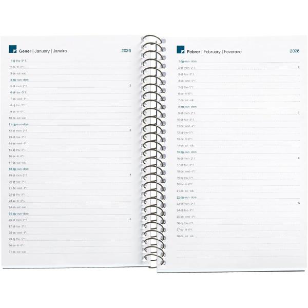 Agenda cu spira Miquelrius Activa 117x182 mm datata zilnic Baden CAT MR38295