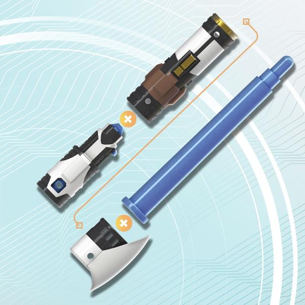 Copiii isi pot imagina propriile dueluri de rol cu sabiile laser Lightsaber Forge cu lame extensibile inspirate din Galaxia Star Wars Copiii cu varsta de 4 ani si peste pot crea o sabie laser si isi pot imagina batalii cu jucarii de rol personalizabile inspirate de armele Jedi si Sith din Galaxia Star Wars Foloseste lama capacul husa si miezul incluse pentru a crea o sabie laser si imagineaza-ti cum valorifica puterea Fortei in timp ce lupta in dueluri cu sabii laser Si cu piese 