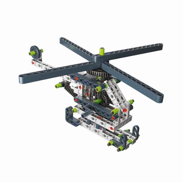 LABORATOR DE INGINERIE Descopera lumea fascinanta a mecanicii si ingineriei cu acest set educativ Stiinta si Joaca Cu peste 230 de accesorii copiii pot construi pana la 50 de modele diferite inclusiv masini motociclete si vehicule uimitoare Setul contine un motor electric functional cutie de viteze cremaliere pini roti axe si multe alte componente care ii vor ajuta pe copii sa inteleaga principiile transmisiilor ale motoarelor si ale angrenajelor Asambleaza modelele si descopera cum 