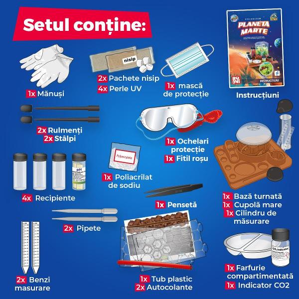 Porne&537;te &icirc;n cea mai grozav&259; c&259;l&259;torie exploratorie &537;i construie&537;te-&539;i propria colonie spa&539;ial&259; cu setul experimental Coloniz&259;m Planeta MarteDac&259; vrei s&259; &icirc;i dezvol&539;i copilului t&259;u pasiunea pentru &537;tiin&539;&259; &537;i tehnologie precum &537;i g&acirc;ndirea creativ&259; tocmai ai g&259;sit solu&539;ia perfect&259; Setul experimental Coloniz&259;m Planeta Marte 