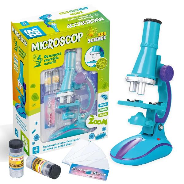 Exploreaz&259; o lume ascuns&259; de ochiul liber cu Microscopul EduScience de la ROOVICopilul t&259;u e pasionat de &537;tiin&539;&259; &Icirc;i place s&259; analizeze &icirc;n am&259;nunt particule mici sau viet&259;&539;i prea pu&539;in vizibile cu ochiul liber Cu microscopul pentru copii EduScience intr&259; pentru prima dat&259; &icirc;n contact cu fascinanta lume microscopic&259;Pentru cei curio&537;i s&259; descopere natura &icirc;n detaliu 