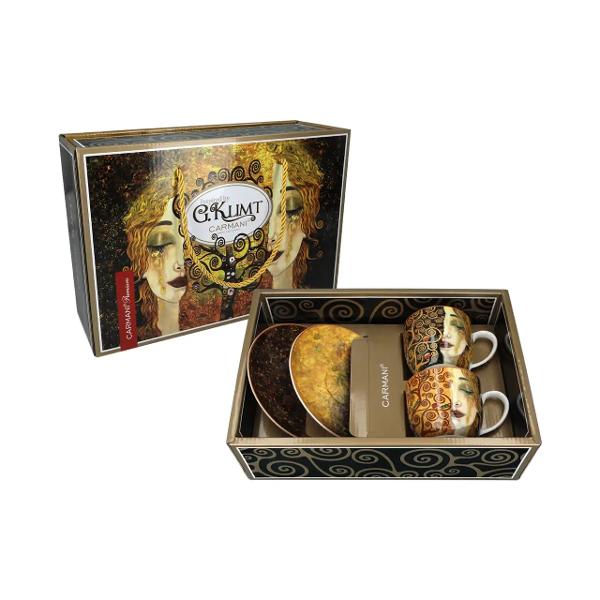 Transform&259; fiecare moment de cafea sau ceai &icirc;ntr-o mic&259; experien&539;&259; de art&259; &537;i rafinament cu acest set elegant de dou&259; ce&537;ti Decorate cu motive inspirate din &bdquo;Lacrimi de aur&rdquo; ce&537;tile eman&259; un aer sofisticat combin&acirc;nd utilitatea cu esteticastrong data-start415 