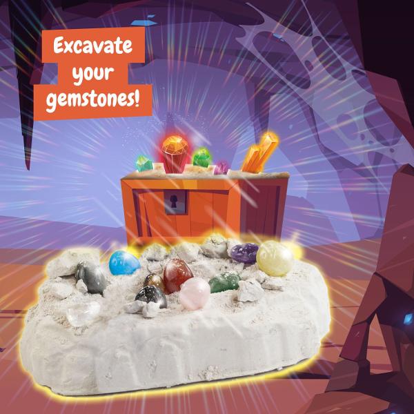 Pregateste-te pentru o aventura stralucitoare in lumea pietrelor pretioase cu acest SET MICUL GEOLOG GASESTE COMORILE Cu aceasta jucarie educativa poti explora si excava propriile pietre pretioase Descopera cele 10 pietre pe care le-am pregatit pentru tine si invata cum sa identifici mineralele explorand istoria fascinanta din spatele fiecareia Devino un adevarat expert in pietre pretioase cu acest set