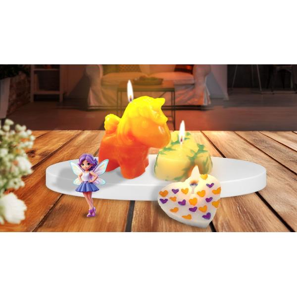 SET FABRICA DE LUMANARI Cu aceasta jucarie magica si educativa poti crea pana la 8 lumanari fermecate personalizandu-le cu culorile si aromele tale preferate Nu rata ocazia &mdash fii printre primii care se bucura de noile kituri Science4you mai moderne mai vibrante si mai distractive ca niciodata Continutul setului suport pentru fitil masa de laborator pahare mari de masurat spatule din lemn manusi pipete Pasteur fitiluri pensula pahar mic de masurat forma de unicorn 3D 