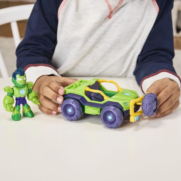 Alatura-te echipei Iron Man in cele mai noi aventuri cu aceste pachete de figurine si vehicule Iron Man si Minunatii sai Prieteni Imagineaza-ti ca te napustesti asupra situatiei pentru a salva ziua cu figurine vehicule si accesorii 2 in 1 figurina-vehicul Fiecare jucarie vehicul de 76 cm vine cu o figurina pozitionabila care se potriveste in interior Incurajeaza joaca imaginativa si de aventura pentru copiii cu varsta de 3 ani si peste cu aceste jucarii Marvel pentru baieti si fete Cauta 