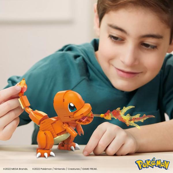 Set de Constructie Mega Construcx Medium Pokemon Charmander Gky96  14 cm 180 de piese Pokémon cu model autentic vine cu detalii care respira focul Ideala pentru varsta de 7 ani si peste aceasta jucarie de constructie ofera experiente de constructie si joaca pentru a dezvolta creativitatea si abilitatile de rezolvare a problemelor Caramizile se combina cu toate seturile de constructii Mega Construx si sunt compatibile cu marcile majore