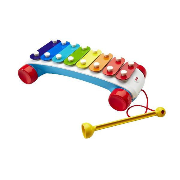 Xilofonul este o jucarie pe care copiii o iubesc În plus Fisher-Price i-a oferit acum un nou design mai atractiv Copilul poate muta xilofonul dintr-un loc in altul folosind o sfoara Opt taste colorate ajuta la randul lor la aprofundarea creativitatii sale muzicale De-a lungul timpului copiii pot canta o melodie adevarata pe xilofonul Fisher-price Potrivit atat pentru baieti cat si pentru fete Xilofon Fisher-Price intr-un nou design imbunatatit Copiii invata sa combine 