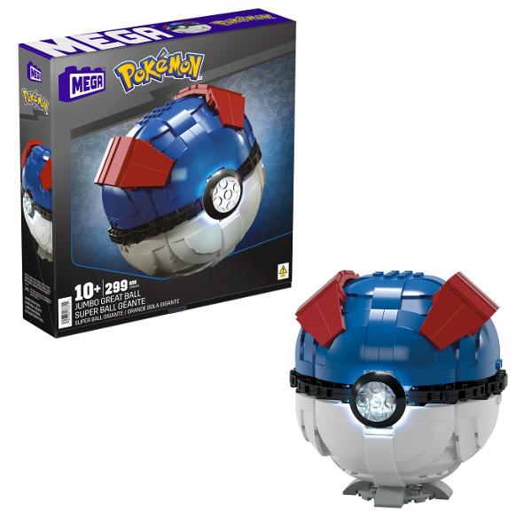 Fanii isi pot arata dragostea pentru Pok&eacutemon cu acest set de constructie Super Ball cu aspect autentic Asamblati modelul de 13 cm asezati-l pe suportul inclus apoi apasati butonul central pentru a activa luminile pentru o experienta cu adevarat autentica