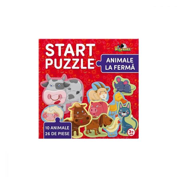 Noriel Puzzle - Start Puzzle Animale la ferma  NorielPentru Baieti FeteVarsta 3 - 4 ani 4 - 5 aniNumar piese 