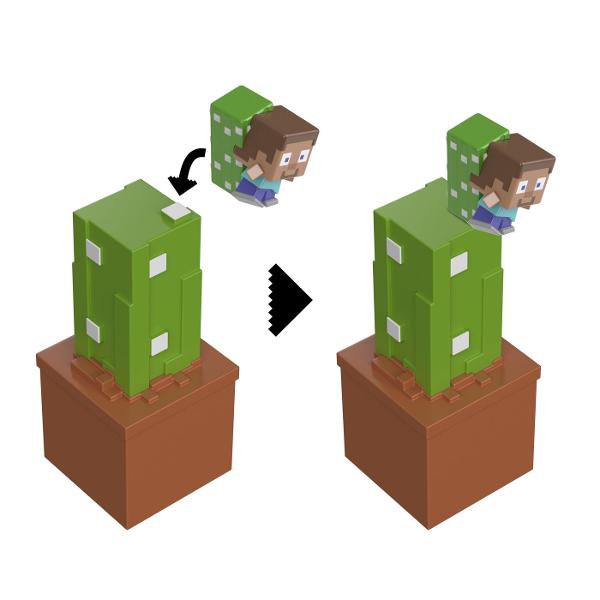Colectia Minecraft Mini Mode Mining include un set de jucarii care va captiva imaginatia copiilor Fiecare set contine un container o figurina un accesoriu si nisip modelabil Figurinele Mini Mode sunt disponibile in diferite ipostaze amuzante si sunt fidele designului pixelat specific jocului Minecraft Aceste figurine vor aduce jocul preferat al copiilor direct in mana lor Pot fi colectionate si pot fi utilizate pentru a crea povesti palpitante si aventuri nebanuite Containerele tematice 