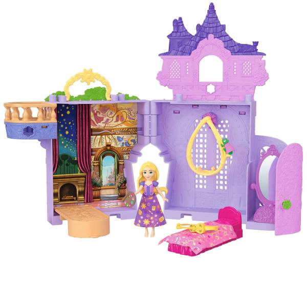 Setul Disney Princess Rapunzel recreeaza lumea magica din povestea printesei Rapunzel intr-un format compact si interactiv Setul include o mini figurina Rapunzel si elemente de decor inspirate din celebrul turn din poveste Piesele pot fi asamblate pentru a crea o scena de basm plina de culoare iar structura modulara permite extinderea si conectarea cu alte seturi din colectia Storytime Stackers Detaliile inspirate din universul Disney culorile vibrante si accesorii tematice incurajeaza 