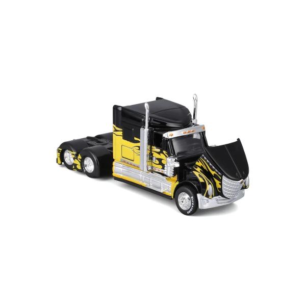 Produsul se vinde individual si nu se poate alege un anumit modelPachetul contine 1 x&nbsp;camion scara 164NotaAcest produs este disponibil in mai multe modeleProdusul se vinde individualLivrarea modelului se va realiza in mod aleatorNu se poate alege un anumit modelCamion Metalic Maisto Custom Rings 