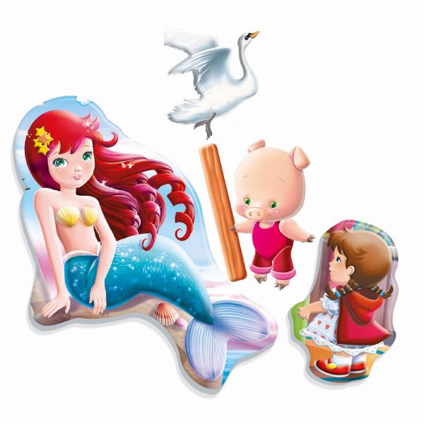 Invata copiii cele mai dulci povesti si personajele lor prin imagini frumoase Jocul contine cartonase colorate de dimensiuni mari fiind usor de inteles si extrem de durabile Prin joc copilul isi exercita concomitent abilitatile motorii logica si spiritual de observatie Varsta recomandata 2 ani