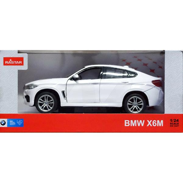 Masinuta are proportiile ideale pentru momente pline de distractie si amuzament avand dimensiunile in centimetri dupa cum urmeaza  2059172 Masinuta metalica BMW X6M scara 1 la 24 are anvelope de cauciuc si un design detaliat interior-exterior realizat din materiale metalice turnate cu accesorii realizate din material plastic de calitate superioara Copilul dumneavoastra se poate juca in voie cu masina metalica BMW X6M de brandul international Rastar Nicio cursa nu este imposibil de 