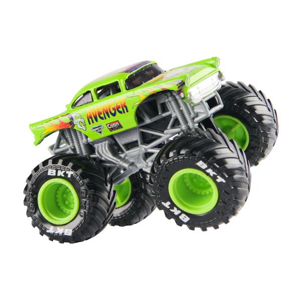 Masina oficiala a spectacolului Monster Jam Un vehicul hiper detaliat fidel eroilor spectacolului cu un aspect agresiv si suspensii realiste pentru a face cascadoriile intr-un mod cat mai spectaculos Macheta este metalica si foarte bine realizata Foarte rezistenta Monster Jam ofera mai multe detalii si grafica decat oricand Cu anvelopele oficiale BKT jante cromate stilizate si un sasiu autentic cu detalii cromate acest camion monstru intruchipeaza stilul si volanul omologului sau din 
