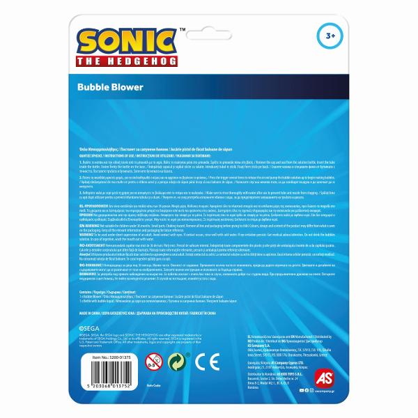 Pistol pentru baloane de sapun Sonic ideal pentru distractie rapida si usoara in aer liber Inspirat din universul Sonic acest bubble blower are un design atractiv si culori vibrante fiind perfect pentru copiii care iubesc jocurile dinamice Functioneaza mecanic fara baterii astfel incat copiii pot crea baloane de sapun printr-o simpla apasa fara nevoie de alimentare electrica Setul include si un recipient cu solutie pentru baloane gata de utilizare imediata Forma ergonomica permite o 