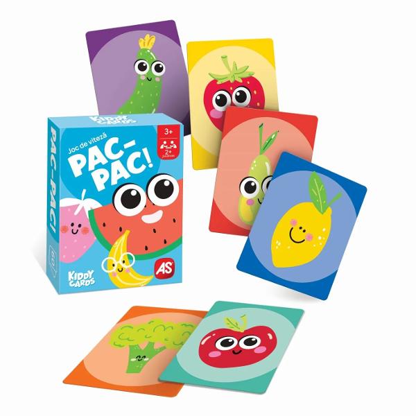 Kiddy Cards este un joc de carti educativ pentru copii conceput pentru a imbina distractia cu dezvoltarea abilitatilor cognitive Are propriul tip de mecanica de joc precum memorie viteza observatie sau strategie fiind adaptate varstei recomandate si potrivite pentru minimum 2 jucatori Regulile sunt simple si usor de inteles ceea ce permite invatarea rapida si implicarea activa a copiilor Jocul contribuie la dezvoltarea atentiei concentrarii gandirii logice si a interactiunii 
