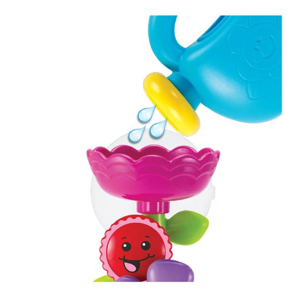 Water Fun Floare Jucarie De Baie este o jucarie interactiva pentru baie conceputa pentru a transforma timpul petrecut in apa intr-o activitate distractiva Setul include flori pentru joaca in apa si o stropitoare Copilul poate turna apa in floarea din partea superioara iar mecanismul pune florile in miscare si le face sa se roteasca Jucaria se fixeaza simplu pe cada sau pe faianta cu ajutorul ventuzei si este usor de golit dupa utilizare pentru o curatare si intretinere usoara Recomandata 