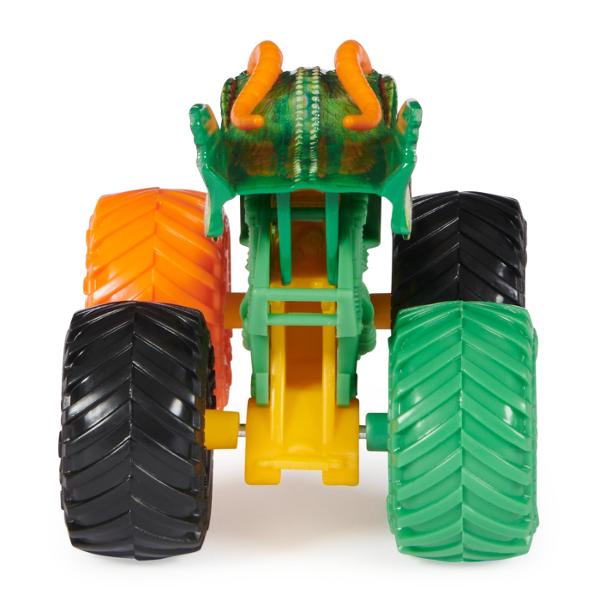 Masina oficiala a spectacolului Monster Jam Un vehicul hiper detaliat fidel eroilor spectacolului cu un aspect agresiv si suspensii realiste pentru a face cascadoriile intr-un mod cat mai spectaculos Macheta este metalica si foarte bine realizata Foarte rezistenta Monster Jam ofera mai multe detalii si grafica decat oricand Cu anvelopele oficiale BKT jante cromate stilizate si un sasiu autentic cu detalii cromate acest camion monstru intruchipeaza stilul si volanul omologului sau din 