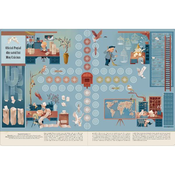 Aceast&259; carte cu jocuri va distra copiii de toate vârstele precum &537;i familiile lorMarea Carte cu Jocuri de Cr&259;ciun cuprinde opt jocuri tradi&539;ionale de societate adunate într-o versiune minunat&259; de Cr&259;ciunDistreaz&259;-te asamblând piesele pentru a crea jetoane &537;i zaruri apoi provoac&259;-&539;i prietenii la întrecere în fabrica de cadouri sau afl&259; care va fi primul care va strânge toate 