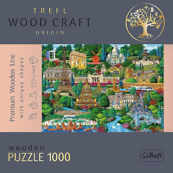 Esti un pasionat de puzzle-uri Puzzle-urile din lemn WOOD CRAFT de la Trefl au fost create doar pentru tine Folosind formatul unic de puzzle si figurile puzzle originale asamblati setul uzzle-urile din lemn cu forme neregulate sunt o alternativa ideala la puzzle-urile traditionale Setul este format din 1000 de elemente printre care au fost ascunse pana la 100 de piese de puzzle in diferite forme Gasirea lor este o mare distractie suplimentara Fiecare piesa de puzzle are un model decorativ 