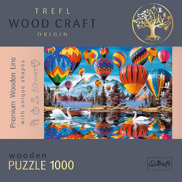 Esti un pasionat de puzzle-uri Puzzle-urile din lemn WOOD CRAFT de la Trefl au fost create doar pentru tine Folosind formatul unic de puzzle si figurile puzzle originale asamblati setul uzzle-urile din lemn cu forme neregulate sunt o alternativa ideala la puzzle-urile traditionale Setul este format din 1000 de elemente printre care au fost ascunse pana la 100 de piese de  puzzle in diferite forme Gasirea lor este o mare distractie suplimentara Fiecare piesa de puzzle are un model 