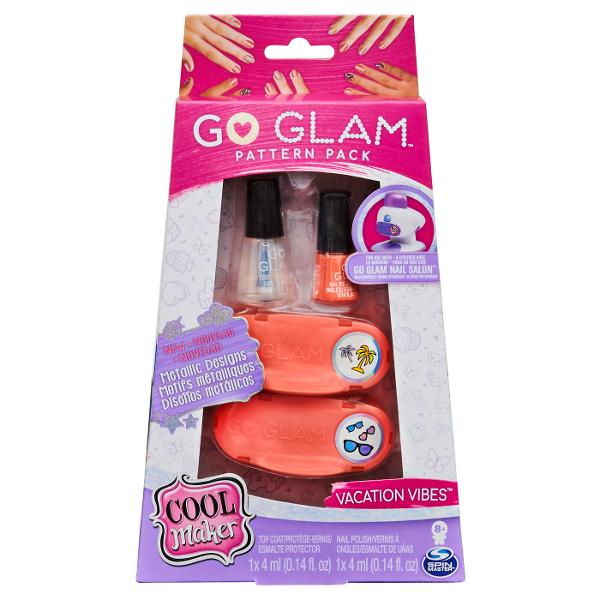 Noul salon de manichiura GoGlam GO GLAM Nail Stamper stampileaza modele pe unghii de orice dimensiune Este distractiv si usor sa creati manichiuri personalizate in cateva minute cu acest set de unghii Pur si simplu introduceti un model in masina vandut separat vopsiti-va unghiile cu stratul de baza si apasati pentru a stampila stampilati unghiile elegante in cateva minute Cu 2 modele elegante si o oja GO GLAM inclusa combinati si combinati pentru a va personaliza si exprima stilul 