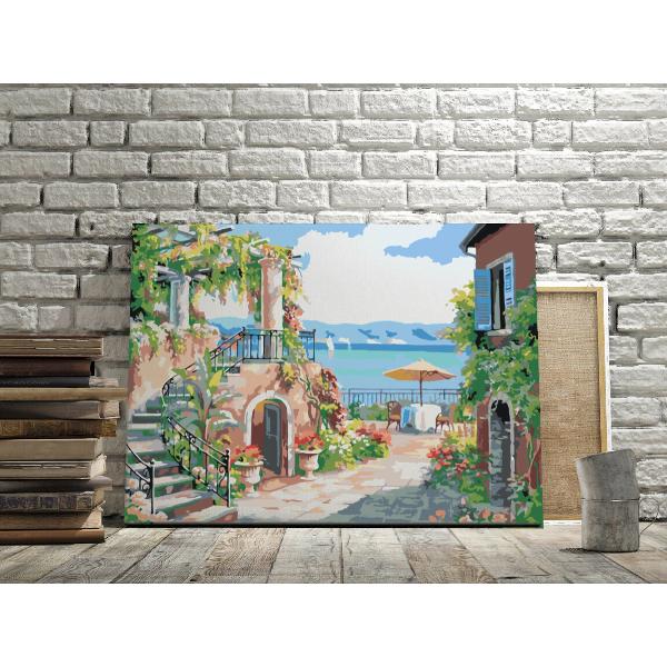 Setul de pictura pe numere te poate scufunda partial in lumea fanteziilor tale si iti ofera posibilitatea de a patrunde mai mult in lumea artei de a petrece placut si productiv timpul liber De asemenea rezultatul muncii poate sa se transforme in decor pentru casa sau o ideie minunata de cadou Ce contine setul de pictura pe numere Un desen contur cu indicarea numarului culorii Fiecare celula de contur a imaginii este numerotata si corespunde unei cutii cu vopsea Set vopsea acrilica care 