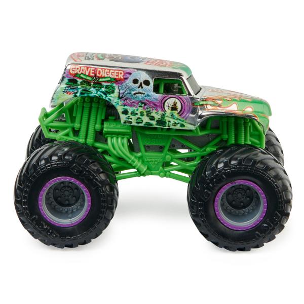 Masina oficiala a spectacolului Monster Jam Un vehicul hiper detaliat fidel eroilor spectacolului cu un aspect agresiv si suspensii realiste pentru a face cascadoriile intr-un mod cat mai spectaculos Macheta este metalica si foarte bine realizata Foarte rezistenta Monster Jam ofera mai multe detalii si grafica decat oricand Cu anvelopele oficiale BKT jante cromate stilizate si un sasiu autentic cu detalii cromate acest camion monstru intruchipeaza stilul si volanul omologului sau din 