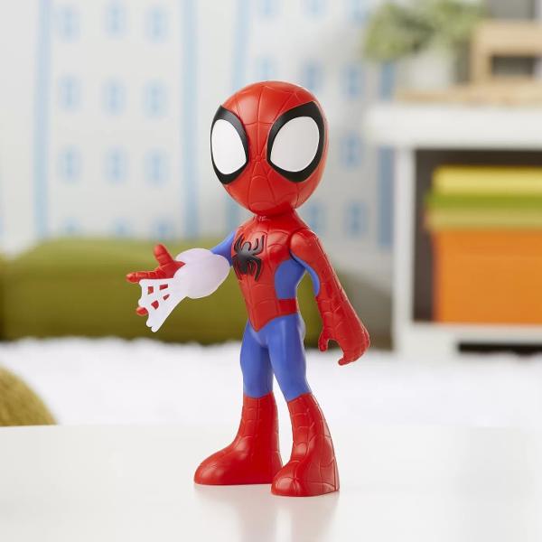 ESTE TIMPUL PENTRU MEGA DISTRACtIE CU MEGA FIGURINA SPIDEY AND HIS AMAZING FRIENDS DE 228 CM Prescolarii pot manui cu usurinta aceste figurine mari cu dimensiunea impresionanta de 228 cm Prescolarii se vor bucura de distractie Webtaculara cu acesti super-eroi prietenosi Copiii pot sa miste capul talia si bratele figurinei pentru a crea diferite posturi si a-si imagina aventurile in care salveaza lumeaSortimentul ii reuneste pe Spidey Iron Man si Miles Morales Spider-Man Fiecare 