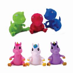 Squishy Unicorn si Squishy Dinosaur in 3 culori diferite fiecare Alege-ti preferatul strange-l si priveste-l cum ia forma pe care i-o dai Pentru varste de peste 3 aniAtentie Pret per bucata Va rugam sa precizati printr-un comentariu la plasarea comenzii modelul dorit unicorn sau dinozaur Nu se poate alege culoarea 