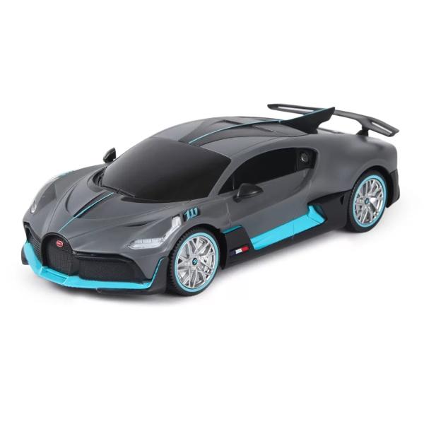 Copilul dumneavoastra se poate juca in voie cu masina cu telecomanda Bugatti Divo scara 1 la 24 oferita de brandul international Rastar Nicio cursa nu este imposibil de castigat cu acesta masinuta replica oficiala cu licenta a modelului original construita cu mare atentie la detalii Masinuta are proportiile ideale pentru momente pline de distractie si amuzament avand dimensiunile in centimetri dupa cum urmeaza  178683Masinuta functioneaza pe frecventa de 24GAlimentarea se face 