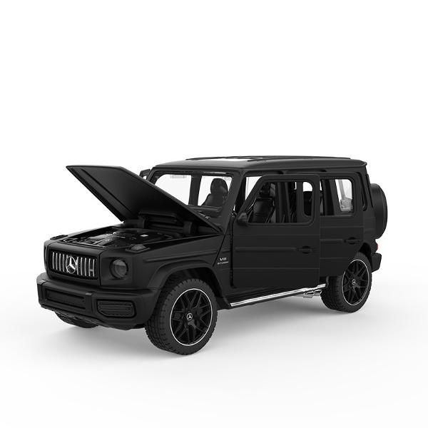 Masinuta are proportiile ideale pentru momente pline de distractie si amuzament avand dimensiunile in centimetri dupa cum urmeaza  199585 Masinuta metalica Mercedes Benz AMG G63 scara 1 la 32 are anvelope de cauciuc si un design detaliat interior-exterior realizat din material metalic turnat cu accesorii realizate din material plastic portiere de calitate superioara Copilul dumneavoastra se poate juca in voie cu masina metalica Mercedes Benz AMG G63 oferita de brandul international 