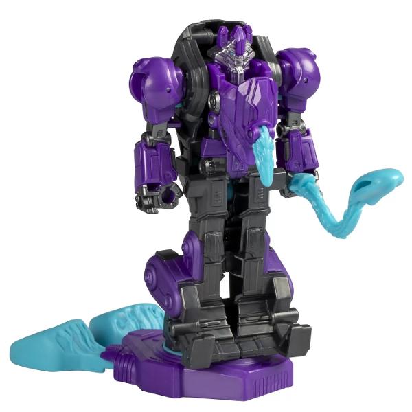 Experimentati originile epice ale robotilor legendari Transformers cu aceste figurine de actiune Transformers One Battling Robots Aceasta figurina Sentinel Prime de 115cm se transforma din modul robot in modul jet Cybertronian in 3 pasi cu o conversie simpla perfecta pentru fanii Transformers cu varsta de 6 ani si peste Asezati figurina de actiune pe baza de lupta si glisati fantele pentru degete pentru miscari interesante de actiune Figura are cap brate si picioare articulate pentru 