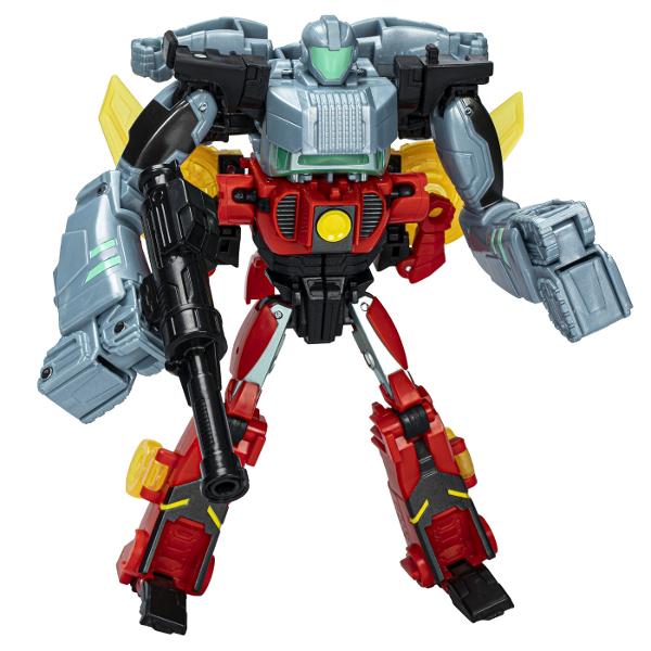 Exista atat de multe moduri de a folosi setul Cyber-Combiner Transformers Scantei pe Pamant Transforma figurina Terran Twitch din modul robot in modul drona in 9 pasi imagineaza-ti-l pe Robby Malto in costumul sau Cyber aruncandu-se in lupta sau combina figurinele in 2 moduri diferite pentru a le oferi puteri speciale lui Terran Twitch sau Robby Aceasta jucarie Transformers include si un accesoriu blaster detasabil pentru povesti puternice Cauta si alte seturi cu figurine Cyber-Combiner 