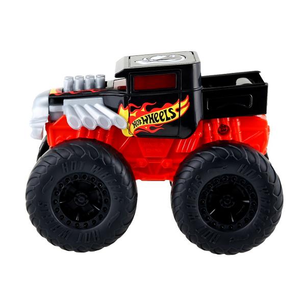 Aceasta colectie de camioane Hot Wheels Monster Trucks Roarin&39 Wreckers asigura toata actiunea de lovire si busire cu plusul de lumini si sunete pentru a imbunatati experienta Fiecare camioneta este la scara 143 si include grafica uimitoare si rotile gigantice ale marcii Hot Wheels Monster Trucks Apasati un buton pentru a auzi sunete de motor si de zdrobire precum si tema muzicala a vehiculului erou este ca si cum ati fi la spectacolul real Fiecare Monster Truck se aprinde prin 