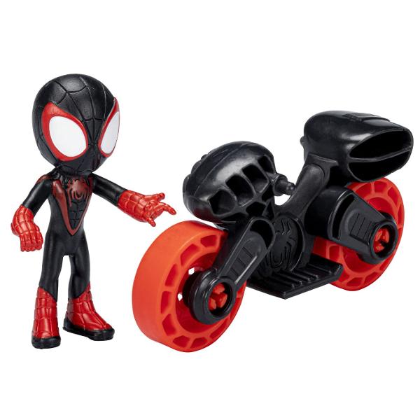 Este timpul Spidey Aceste jucarii Spidey and His Amazing Friends vin cu o silueta si o motocicleta pentru o joaca plina de actiune Silueta de 25 inci poate merge cu adevarat cu bicicleta astfel incat prescolarii isi pot imagina ca se vor ajuta cu echipa Spidey Cu aceste seturi de figurine si vehicule Marvel prescolare distractia este la o plimbare distanta Aceste seturi de jucarii Spidey sunt cadouri grozave de sarbatori sau de ziua de nastere pentru copiii de la 3 ani in sus care iubesc 