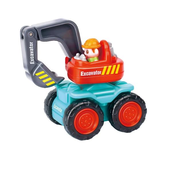 Fiecare vehicul de superconstructie are roti care ruleaza care il fac usor de impins si de alunecat pentru joaca in interior sau in aer liber Marginile rotunjite fac aceste vehicule usor de tinut in mana Masinutele sunt realizate din plastic de inalta calitate si durabilitate fiind perfecte pentru joaca atat in interior cat si in exterior Sunt usor de apucat de mainile mici si piese reglabile pentru ridicare transport si mutareJucarie dura si interesanta dimensiuni mici si 