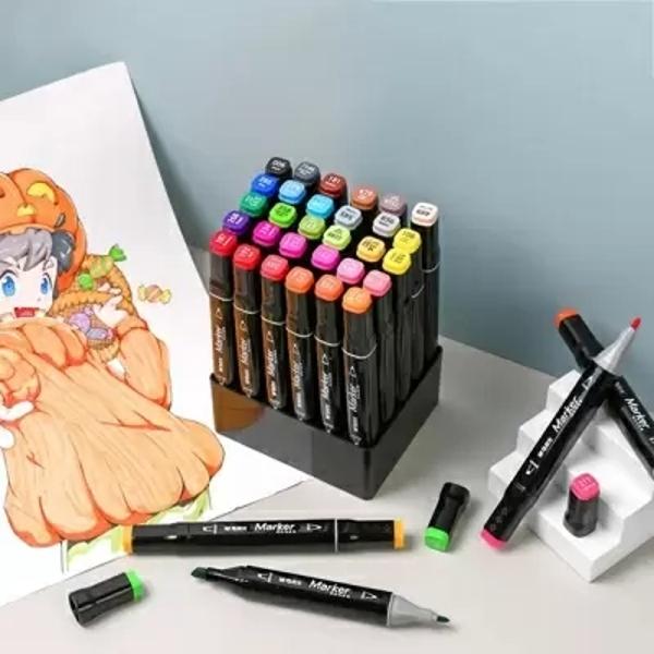Descoper&259; libertatea creativ&259; cu acest set de 30 de markere art cu dou&259; capete perfecte pentru desen schi&539;are &537;i colorare Indiferent dac&259; e&537;ti artist profesionist elev sau pasionat de ilustra&539;ie aceste markere ofer&259; control versatilitate &537;i culori vibranteFiecare marker este dotat cu un cap&259;t lat ideal pentru acoperirea rapid&259; a suprafe&539;elor mari &537;i un cap&259;t sub&539;ire pentru detalii fine 