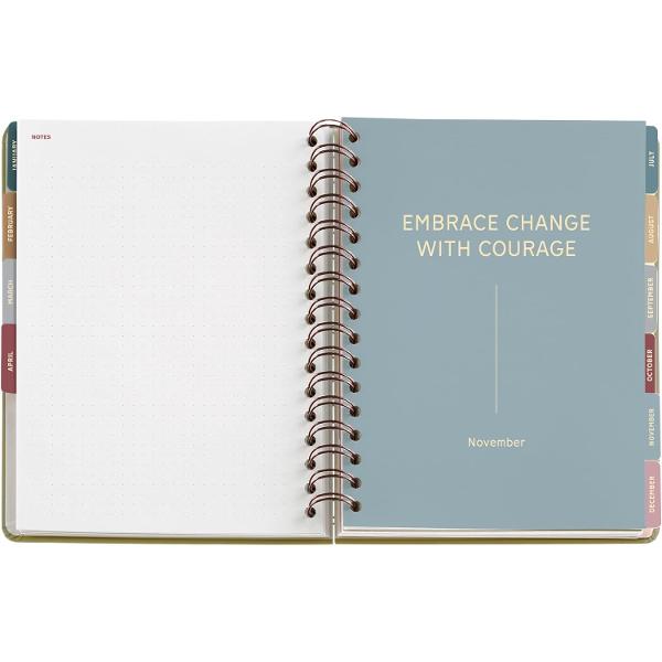 Agenda cu spira Miquelrius Plus 160x218 mm datata saptamanal Bouquet Arno Dufour MR34568