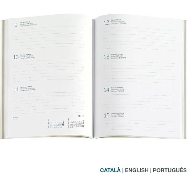Agenda Miquelrius Plus 155x213 mm datata saptamanal Chester Green CAT MR22665