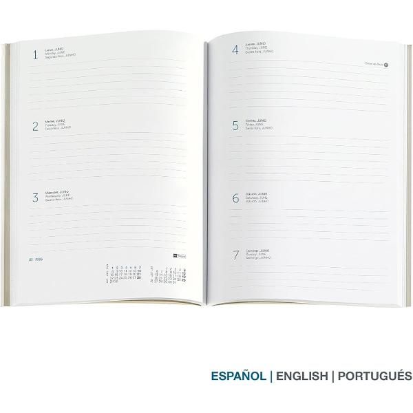 Agenda Miquelrius Plus 155x213 mm datata saptamanal Impressionist Natura MR22724