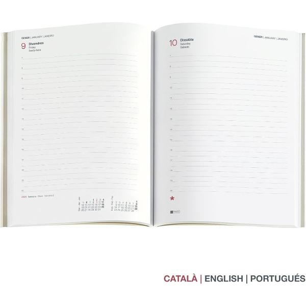 Agenda Miquelrius Plus 155x213 mm flex datata zilnic Luxor Red MR22734